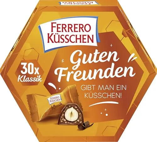 Ferrero Küsschen Praline 267g - Vollmilchschokolade mit Haselnussgeschmack, ideal für alle Anlässe und ein Genuss für Schokoladenliebhaber!