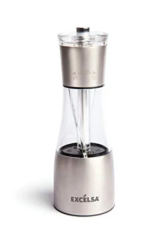 Brunch Time Salz- und Pfeffermühle Duo silberfarben - Küchenhelfer mit elegantem Design, ideal für Salz, Pfeffer und Gewürze. Das langlebige Keramikmahlwerk sorgt für perfekte Ergebnisse in jeder Küche.