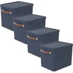ROTHO Aufbewahrungsbox 3er-Set - Praktische 27 l Aufbewahrungsboxen, ideal für Dokumente bis C4, mit ergonomischen Griffen und aus 98% recyceltem Kunststoff, umweltfreundlich und pflegeleicht.