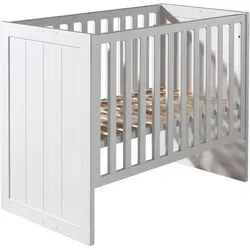 Babybett Karalynn 127x68x90 Gitterbett MDF Weiß – Modernes Design - Stilvolles Babybett Karalynn aus hochwertigem MDF in Weiß. Mit verstellbarem Boden und einfacher Selbstmontage. Ideal für eine sichere Schlafumgebung.