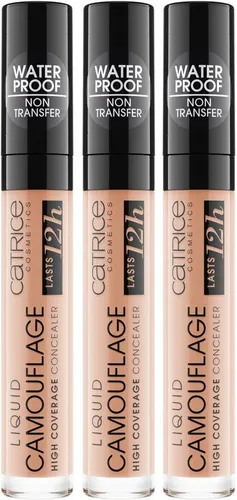 Catrice Concealer Liquid Camouflage High Coverage, 3er Pack, mit optimaler Deckkraft