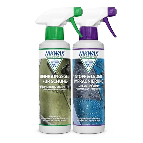 Nikwax Footwear Cleaning Gel Fabric Leather Proof Twin Pack 300ml
