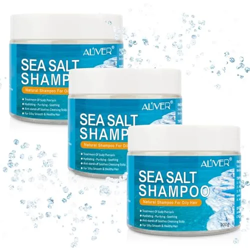 ALIVER Haarshampoo Totes Meer Salz für Volumen & Haarwachstum - Shampoo mit Meersalz für tiefenwirksame Reinigung, Volumen und sanfte Pflege – ideal für feines Haar, alkoholfrei und ammoniakfrei.