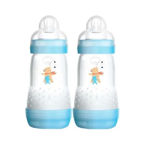 MAM MAM EasyStart Anti-Colic Babyflaschen, 2-4 Monate, 260 ml, 2er-Pack
