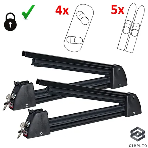 SKILOCK-5 Skiträger für 5 Paar Ski und 4 Snowboards