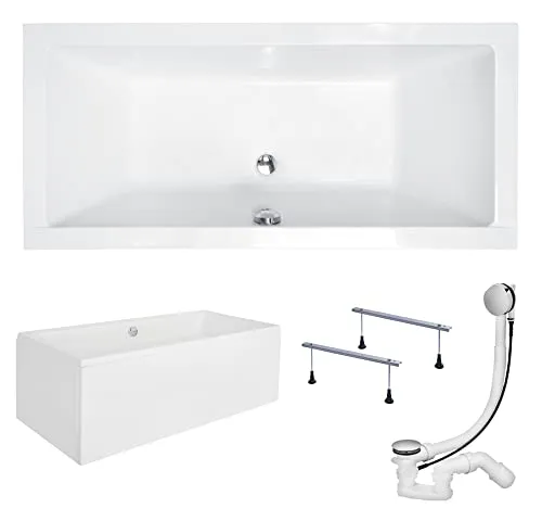 KOLMAN Badewanne QUADRO Rechteck 190x90 mit Acryl-Schürze von Kolman