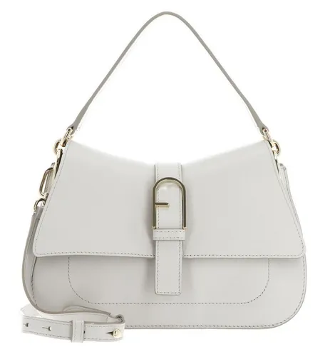 Furla Flow Handtasche Leder 25 cm - Elegante weiße Tasche - Handtaschen aus hochwertigem Leder, ideal für stilbewusste Frauen, die Funktionalität und Eleganz vereinen möchten.