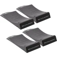 STAHLWERK Reifenschoner Standplatten GT-18 ST 4er Set - Reifenständer mit 2,7 t Tragkraft, ideal für Pkw und Wohnmobile. Robuste HDPE-Konstruktion für hohe Stabilität und rutschfeste Oberfläche für sicheren Halt.