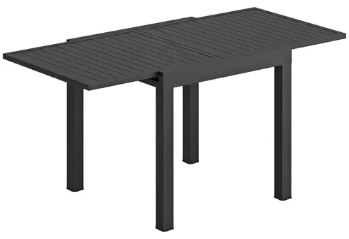 Ausziehbarer Aluminium-Terrassentisch für 6 Personen, 80-160 cm