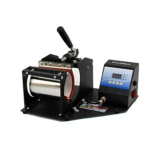 PixMax Tassenpresse für Sublimationsdruck - Druckpresse für Tassen mit GRATIS Sublimationspapier und hitzebeständigem Klebeband, ideal für kreative Projekte und personalisierte Geschenke.