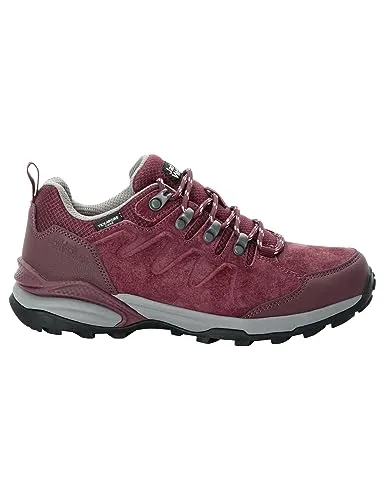 Jack Wolfskin REFUGIO TEXAPORE LOW W Hikingschuh rot 37 EU - Wanderschuh mit TEXAPORE-Technologie, wasserdicht und atmungsaktiv, ideal für anspruchsvolle Wanderungen und Outdoor-Abenteuer.