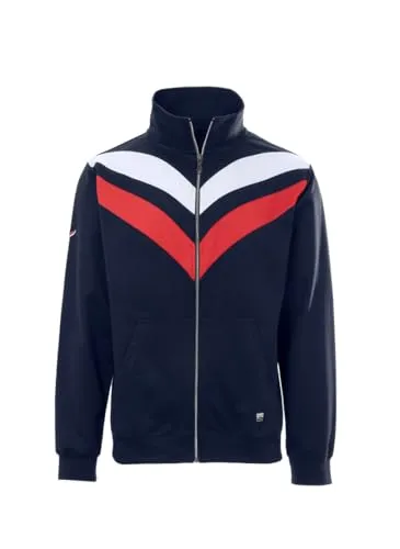 TRIGEMA Sweatjacke mit praktischen Taschen, Herren, Gr. XXL, navy - Funktionsjacke aus 70% Baumwolle für hohen Tragekomfort. Praktische Kängurutaschen und schicker Stehkragen sorgen für Stil und Gemütlichkeit an kühleren Tagen. 100% Made in Germany.