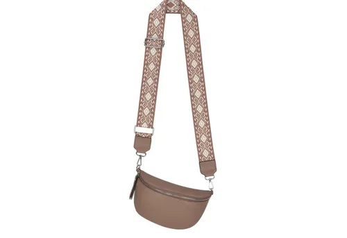 EAAKIE Gürteltasche Bauchtasche Umhängetasche Crossbody-Bag Kunstleder Italy-Design, als Schultertasche, CrossOver, Umhängetasche tragbar