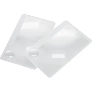 Carson-Optical Lupe WM-01 WalletMagnifier, 2 Stück, 2,5x / 6x Vergrößerung, Leselupe, 84 x 58mm