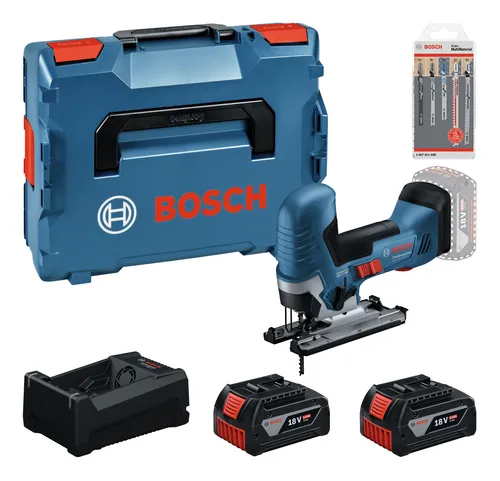 Bosch Professional Akku-Stichsäge GST 18V-125 S mit 2x Akku & L-BOXX 136