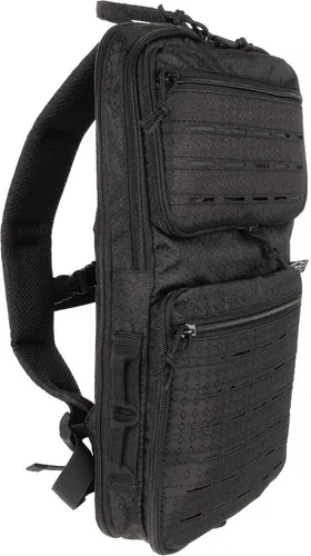 MFH Wanderrucksack Compress, schwarz, OctaTac - Wanderrucksack mit verstellbaren Tragegurten, atmungsaktivem Rückenteil und komprimierbarem Hauptfach – ideal für Outdoor-Abenteuer und vielseitige Nutzung.