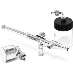Wiltec Airbrush Pistole Typ 134 - Präzise Double Action für Modellbau und Nailart - Airbrush-Zubehör mit hochwertiger, langlebiger Konstruktion und präziser Double-Action-Funktion für detailreiche Arbeiten. Ideal für Einsteiger und Profis in verschiedenen Anwendungen.