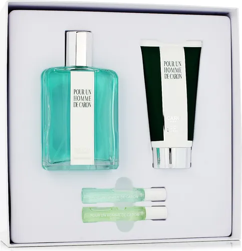 Caron Pour Un Homme De Caron Geschenkset 210 ml - Herrendüfte: Edt Spray, Duschgel und zwei Reise-Sprays für den perfekten Duftgenuss unterwegs.