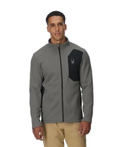 Spyder BANDIT Full Zip Herren Fleecejacke grau von Spyder