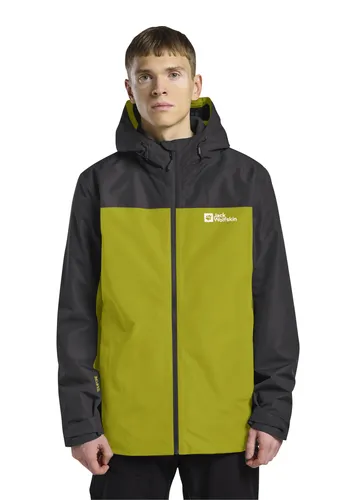 Jack Wolfskin Taubenberg 3IN1 Jacket M chartreuse (M0053) 2XL - Funktionsjacken: Vielseitige 3-in-1-Jacke mit wasserdichter Außenjacke und warmer, nachhaltiger Fleece-Innenjacke – ideal für Outdoor-Aktivitäten bei jedem Wetter.