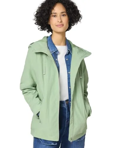 Street One Damen Jacke mit Kapuze und Zipper - Stylische Outdoor-Jacke mit verstellbarer Kapuze, ideal für wechselhaftes Wetter. Der leichte Stoff sorgt für hohen Tragekomfort und die feine Struktur verleiht einen modernen Look.