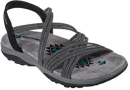 Skechers Damen Sandals, Black, 37 EU - Wanderschuhe, ideal für Outdoor-Aktivitäten mit bequemem und leichtem Design für optimale Unterstützung.