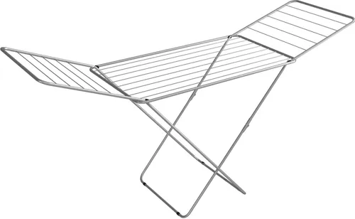 Axentia Wäscheständer groß aus Edelstahl, 18 m Trockenlänge - Wäscheständer mit 18 m Trockenlänge, ideal für große Wäscheberge. Flexibel und platzsparend klappbar, stabil und wetterfest, perfekt für Balkon und Garten.