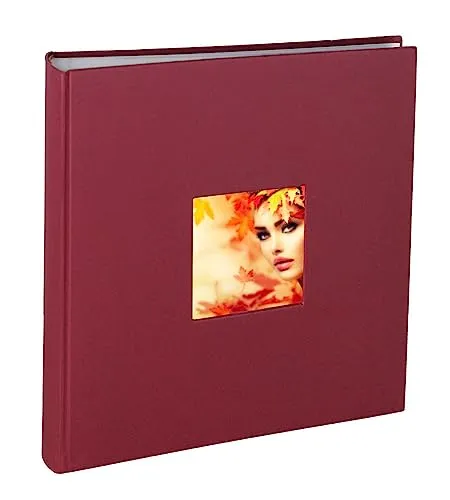 IDEAL TREND Flair Fotoalbum 30x30 cm 100 weiße Seiten Seiten Jumbo Buchalbum Fotobuch: Farbe: Rot
