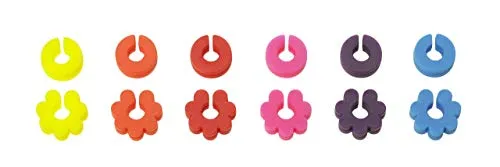 Lurch 210220 Glasmarkierer Fancy Rings 12er Set aus 100% BPA-freiem Platin Silikon