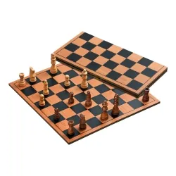 Philos-Spiele Schach-Set - Klappbares Spielbrett mit Feld 27 mm, elegantes Design Staunton und ideal für Strategiespiel-Enthusiasten