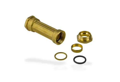 Caleffi Messing PE Rohr Reparaturmuffe 40 mm - Hochwertige 40 mm Reparaturmuffe aus Messing für PE-Rohre. Ideal für die schnelle Verbindung und Reparatur in Sanitär- und Heizungsinstallationen.