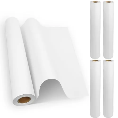 Rollen Plotterpapier 61cmx45m CAD Papierrollen mit 5cm Kern CAD-Druck Großformatpapier 80GSM Ingenieure Architekt Designer Professionelle Plotter Papier 5