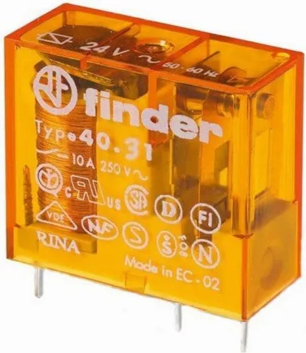 Finder Stromrelais 40.31.8.024.0000 - 10 A, 250 V AC, 5 Stifte, 1St Brandneu