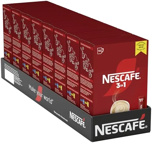 NESCAFÉ 3in1 Sticks löslicher Kaffee (8 x 10 x 16,5g) Instantkaffee