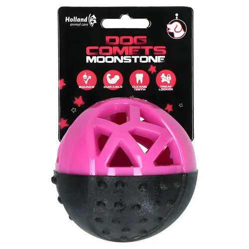 Dog Comets Hundespielzeug Snackball rosa 9 cm Quietscher für Hunde