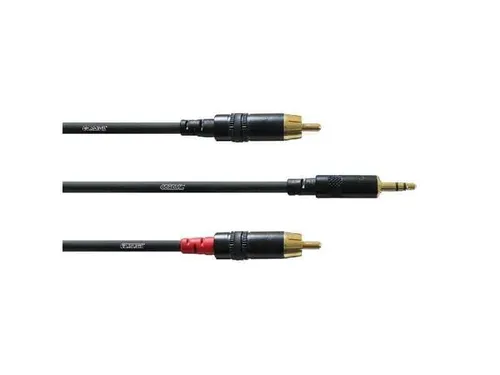 Cordial Kabel Stereo Mini Klinke auf 2x Cinch,0,9m