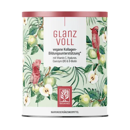 Produktbild Kollagen Hyaluronsäure Pulver vegan 300g Coenzym Q10 Apfel Glanzvoll NATURTREU®