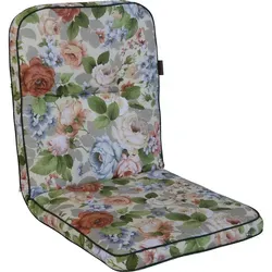 Angerer Stuhlauflage Niedrig Wolfgangsee Creme Blumen in weiß von Angerer