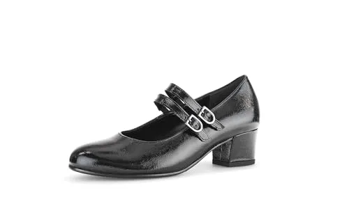 Gabor Damen Riemchen Pumps - Komfortable Abendschuhe mit modischer Mehrweite (G) - Damen-Pumps mit elegantem Glattleder und 4 cm Blockabsatz, ideal für festliche Anlässe oder das Oktoberfest. Genießen Sie den Komfort dank der moderaten Mehrweite (G)!