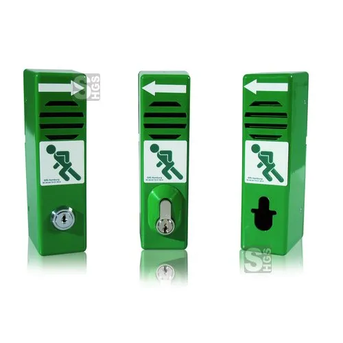 Türwächter grün, mit Profilhalbzylinder