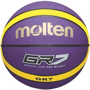 Molten Basketball BGR7-VY, indoor und outdoor, Größe 7, lila/gelb 650 Gramm, Trainingsball