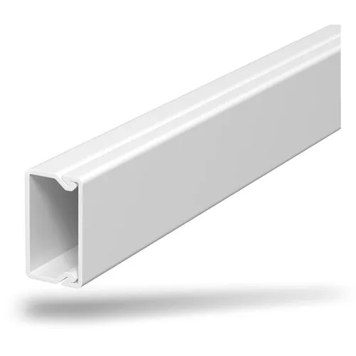 OBO Bettermann WDK15030RW Wand- und Deckenkanal - Leitungsführungskanäle mit Bodenlochung, ideal für eine saubere und sichere Kabelverlegung in Weiß (RAL 9010), Länge 2000 mm.