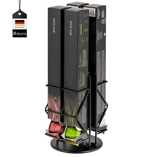 eluno Kapselspender für Nespresso - 360° drehbar - Kapselspender für Nespresso, platzsparend und drehbar für einfachen Zugriff auf Ihre Kaffeekapseln.