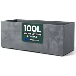 Kreher XL Pflanzkasten Millennium 100 Liter Grau von Kreher Technik