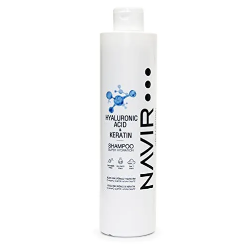 Produktbild NAVIR Professional | Sulfatfreies Shampoo mit Hyaluronsäure – Für trockenes, geschädigtes oder geglättetes Haar – Intensive Feuchtigkeit – 500 ml