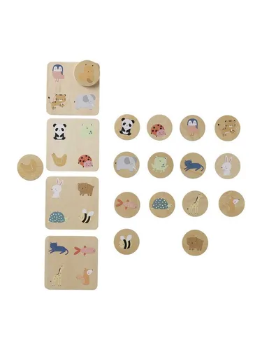 vertbaudet Spiel Baby Tier-Bingo aus Holz FSC®, Kinderspiel