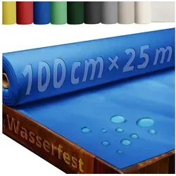 DecoHomeTextil Heimtextilmanufaktur Tischdecke Rolle Vliesstoff Tischläufer Vlies wasserabweisend blau 100 cm x 2500 cm