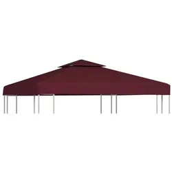 vidaXL Pavillon Ersatzdach 3x3 m Bordeaux in rot von vidaXL