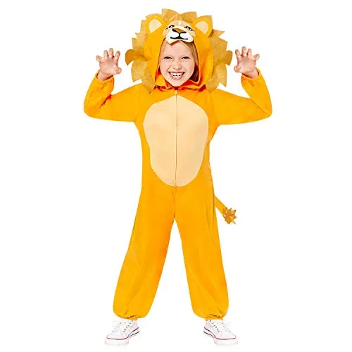 Amscan Child Lion All In One Costume (6-8 Jahre) - Kostüm für Kinder im Einteiler-Design mit lustigen Tiermotiven, perfekt für Kostümpartys und unvergessliche Auftritte.