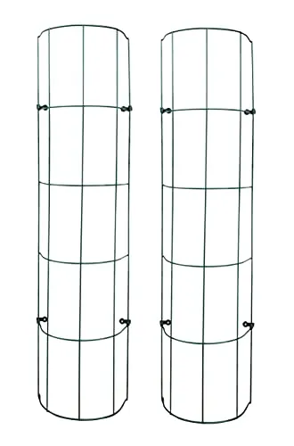 Rankgitter in grün aus Metall für Fallrohre in grün von Spetebo